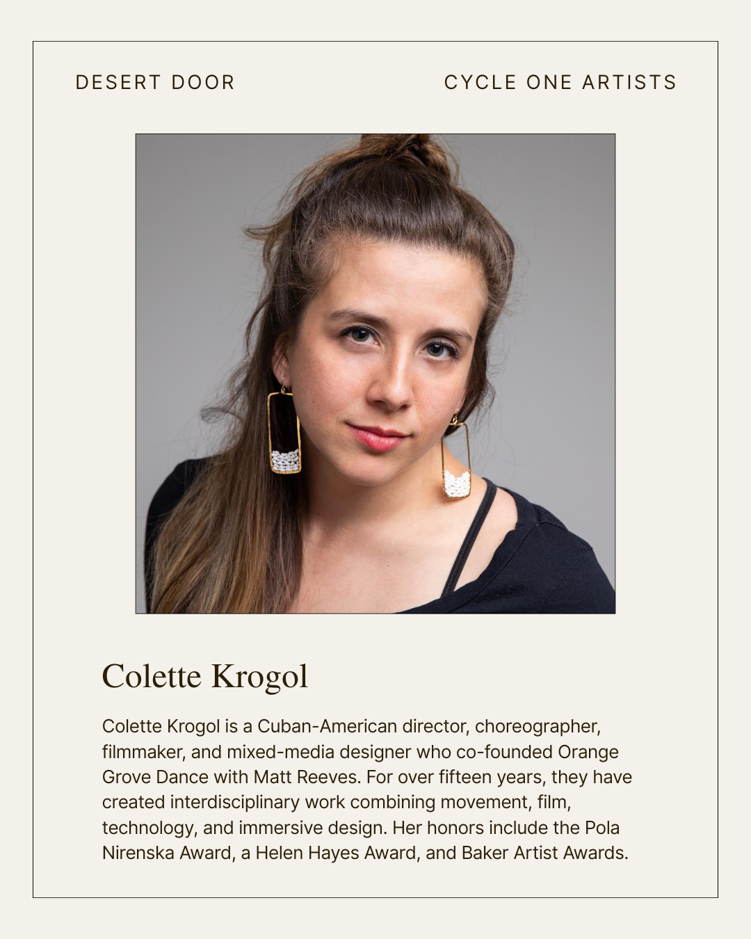 Desert Door 2026–2027 resident artist