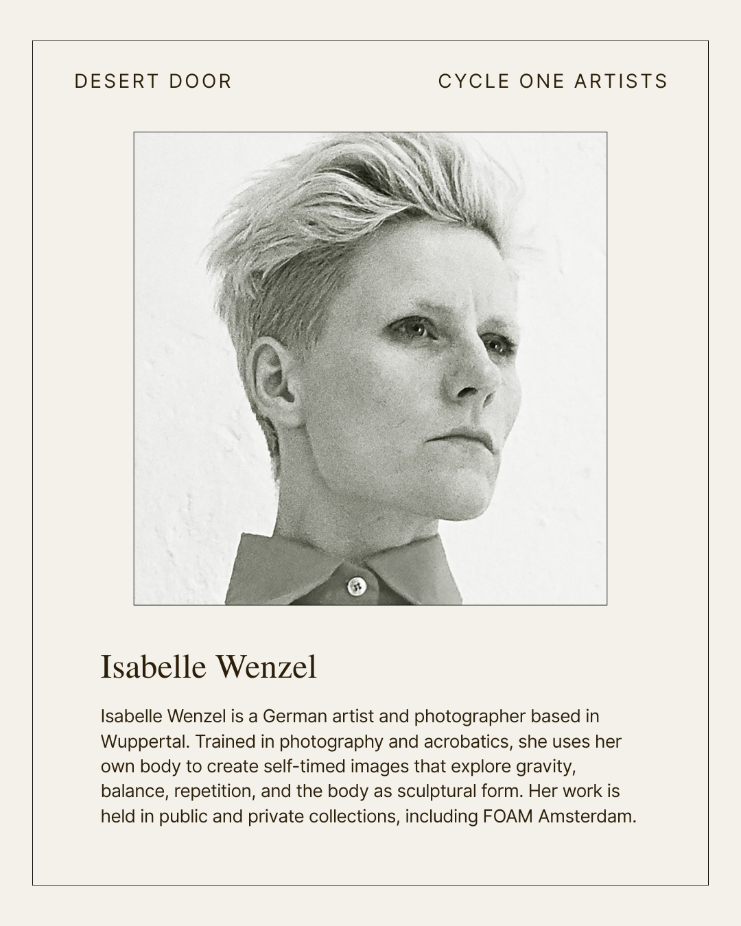 Desert Door 2026–2027 resident artist