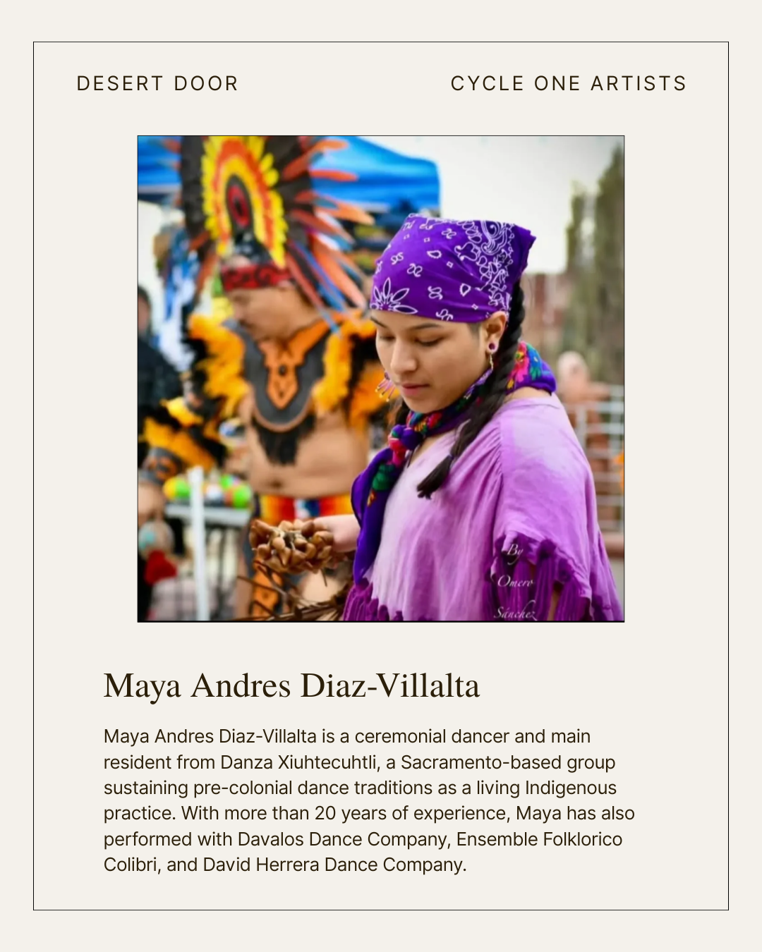 Desert Door 2026–2027 resident artist